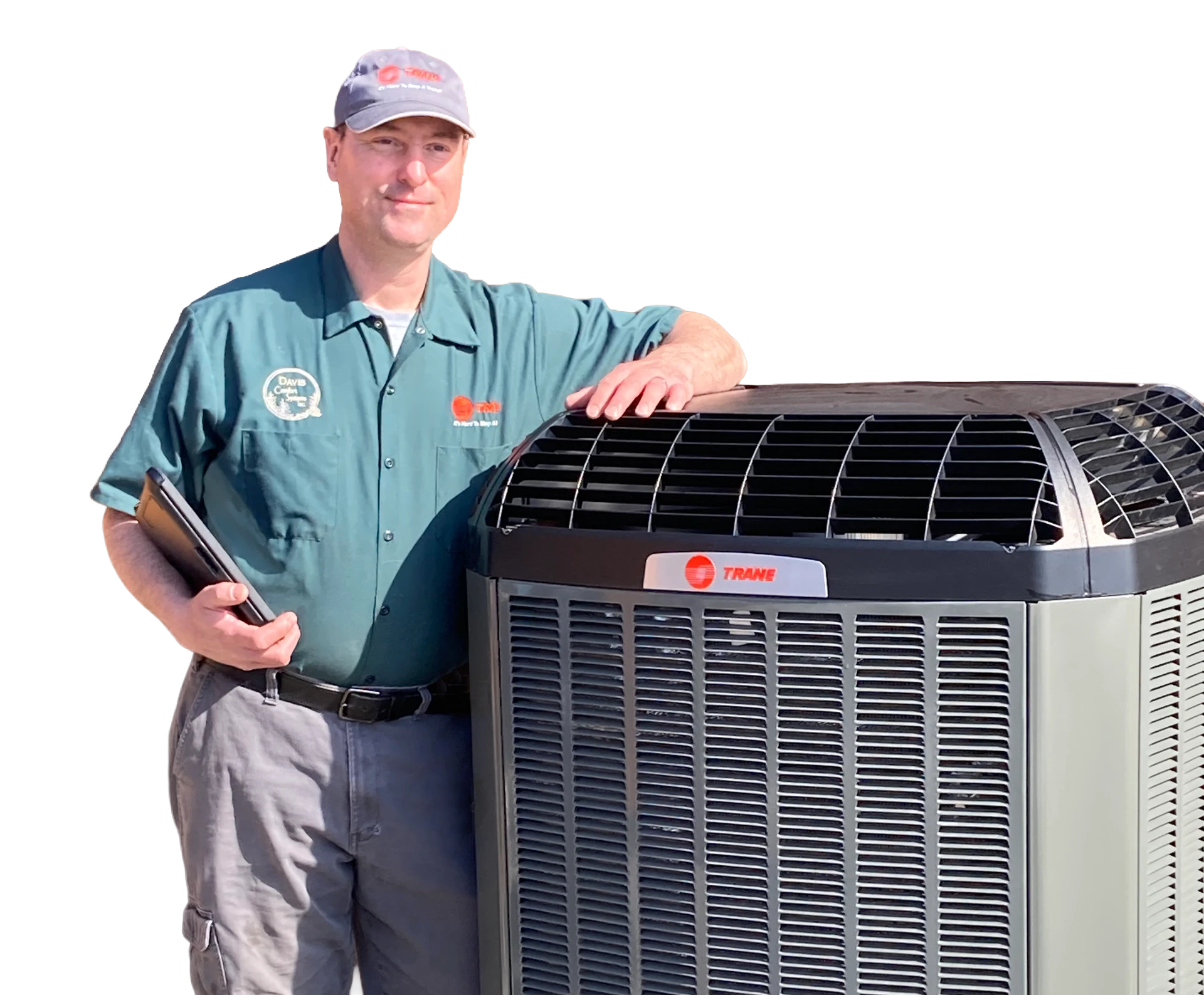 Davis worker with Air Conditioner unit